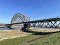 Railway bridge over the river Nederrijn