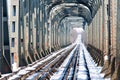 Railway bridge over the river olt, Romania