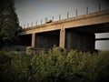 Railway bridge over River Rother Treeton Rotherham Royalty Free Stock Photo