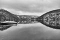 Railway bridge over the Vltava river, Czech Republic . Royalty Free Stock Photo