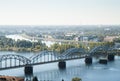 Railway bridge, Riga, Latvia Royalty Free Stock Photo