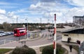 Railway and bus station in central Feltham