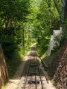 Railway of cable car at Mt. Rokko