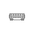 Railway carriage line icon, navigation