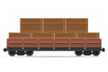 Railway carriage train vector illustration Royalty Free Stock Photo