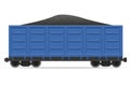 Railway carriage train vector illustration Royalty Free Stock Photo