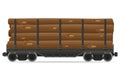 Railway carriage train vector illustration