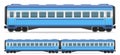 Railway carriage train vector illustration