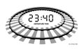 Railway clocks vector illustration