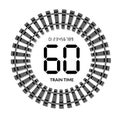 Railway clocks vector illustration