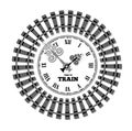 Railway clocks vector illustration