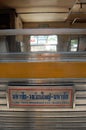 Railway coach information plate at Thailand