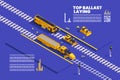 Railway Construction Isometric Infographics