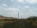 Railway  construction near Tigray and Afar border. The construction halted because of attacks by Tigray separatists. Royalty Free Stock Photo