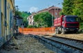 Railway construction yard Royalty Free Stock Photo