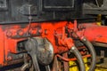 Railway coupling hook of an old steam locomotive Royalty Free Stock Photo
