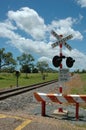 Railway crossing Royalty Free Stock Photo