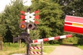 A railway crossing Royalty Free Stock Photo