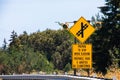 Railway crossing ahead Warning road sign Royalty Free Stock Photo