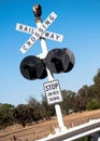 Railway Crossing in Australia Royalty Free Stock Photo