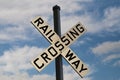 Railway Crossing Sign Royalty Free Stock Photo