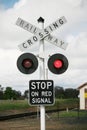 Railway Crossing Sign Royalty Free Stock Photo