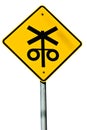 Railway Crossing Sign Royalty Free Stock Photo