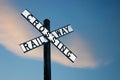 Railway crossing sign in Australia Royalty Free Stock Photo