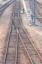 Railway crossway tracks Royalty Free Stock Photo