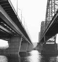 Railway Darnytskyi bridge Kiev Ukraine