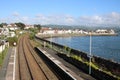 Railway Deganwy with view of town and Afon Conwy