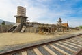 Railway depot of the 19th century. Mini Hollywood Amusement Park in the Tabernas Desert. Almeria, Andalusia, Spain. Exposition