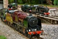 Railway engines on the sidings Royalty Free Stock Photo
