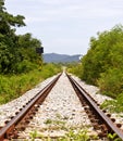 Railway on field Royalty Free Stock Photo
