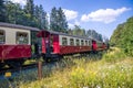 Railway in the Harz National Park near Wernigerode in Germany
