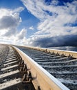 Railway in heaven Royalty Free Stock Photo