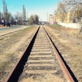 Railway in the industrial zone