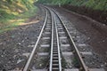 Railway Iron Track Standard Gauge with Rack Royalty Free Stock Photo