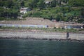The Railway that joins the villages of the Cinque Terra in Italy