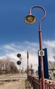 Railway & Lampost Royalty Free Stock Photo