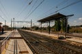 Railway landscape in Almansa