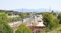 Railway landscape in Cerdanyola, Barcelona