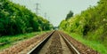 Railway line in cantry side Royalty Free Stock Photo