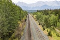 Railway line through Rockies