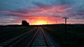 Railway Line at Sunset