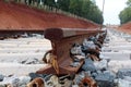 Railway Line Under Construction Close Shoot
