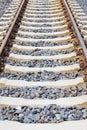 Railway lines closeup