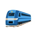 Railway locomotive train or passenger car vector Illustration Royalty Free Stock Photo