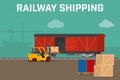 Railway logistic concept transport delivery service