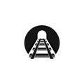 Railway logo , vector icon illustration